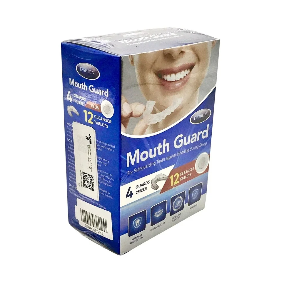 Dabida‎ Mouth Guard For Safeguarding Teeth Against Grinding 4 Guards + Cleanser